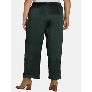 Terra & Sky Wide Leg Satin Dress Pants, Green NWT sz 2x (runs big, fits like 3x)